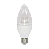 Satco 3.5w 120v B11 LED Clear 300Lm 3000k Soft White E26 Base Dimmable Bulb