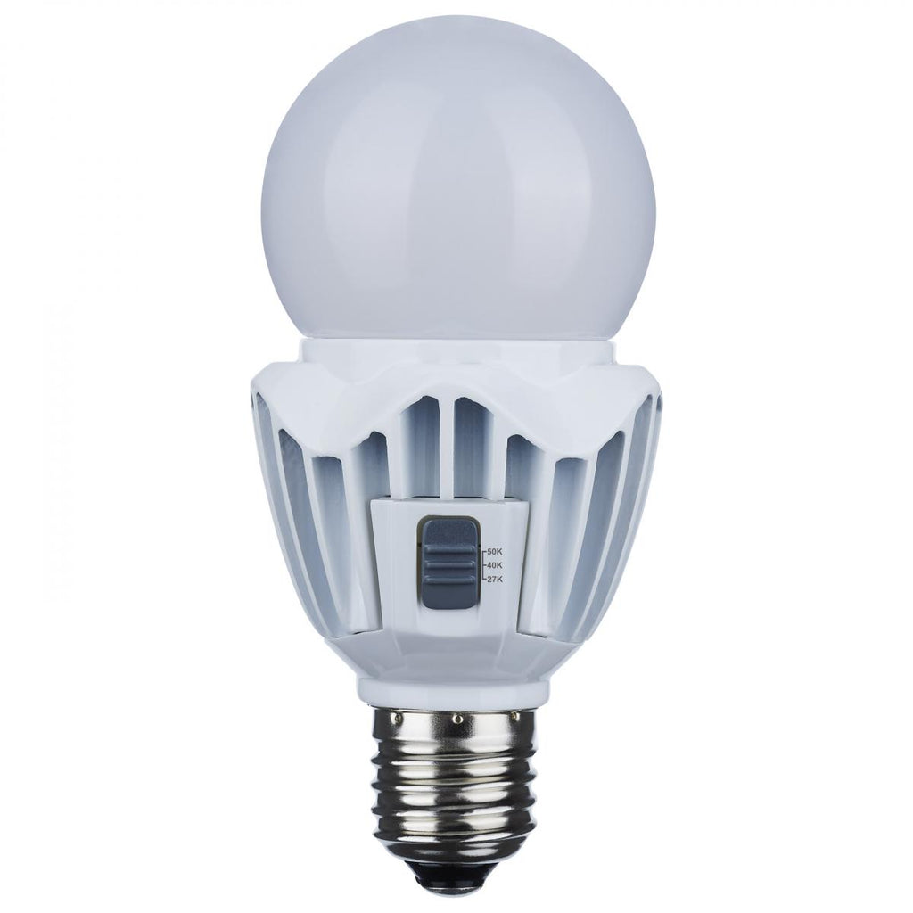Satco 15w LED A21 High Lumen Output CCT Tunable 120V-277V White Finish Bulb