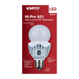 Satco 15w LED A21 High Lumen Output CCT Tunable 120V-277V White Finish Bulb_1