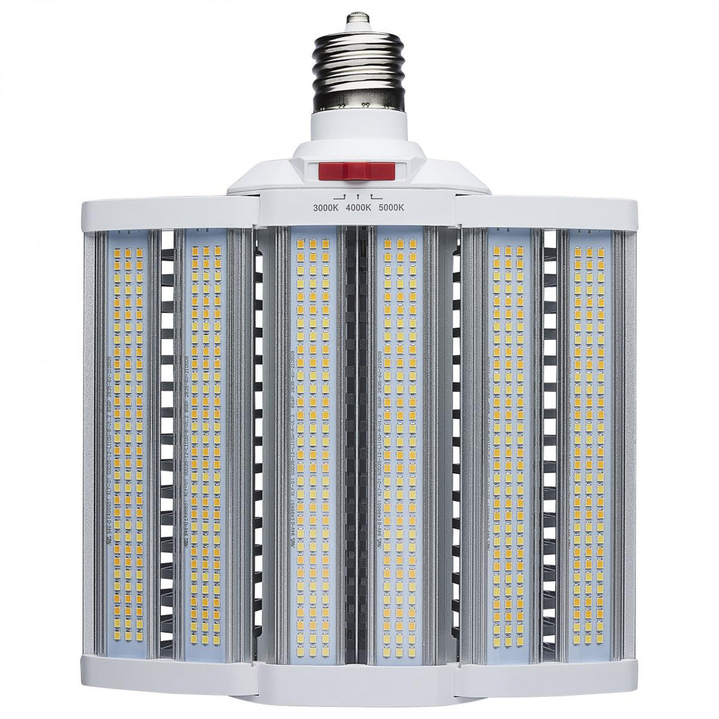 Satco LED Shoe Box Lamp Wattage and CCT Tunable 120-277v White Finish Bulb