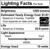 Satco 15w PAR38 LED 25 deg. Beam E26 Medium base 4000k Cool White - BulbAmerica
