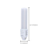 Satco 9.5w LED PL CCT Selectable G24q Base - Ballast Dependent Bulb_3