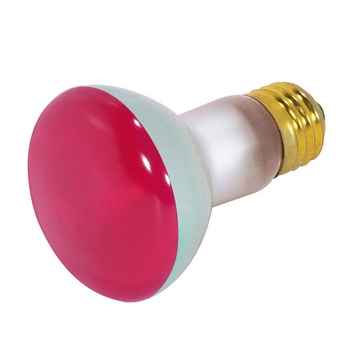 Satco S3200 50W 130V R20 Red E26 Medium Base Incandescent light bulb