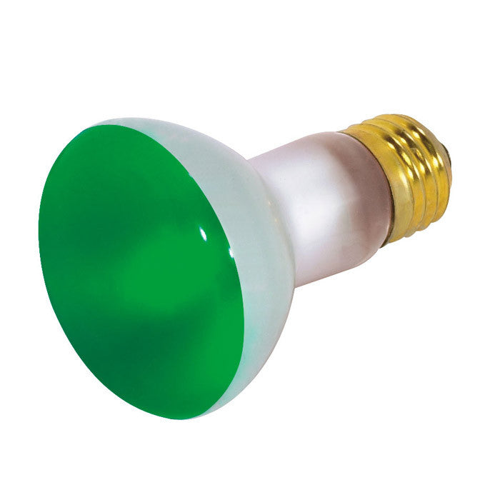 Satco S3201 50W 130V R20 Green E26 Medium Base Incandescent light bulb