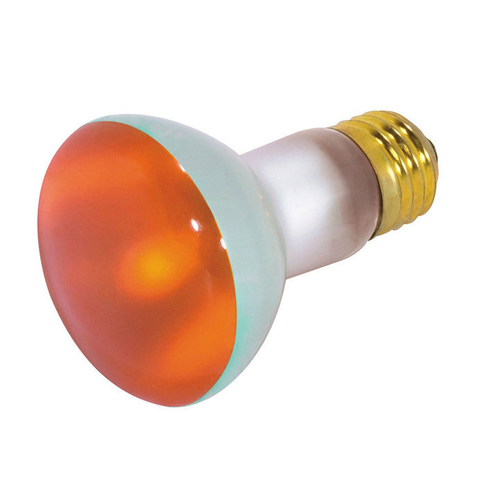 Satco S3203 50W 130V R20 Amber E26 Medium Base Incandescent light bulb