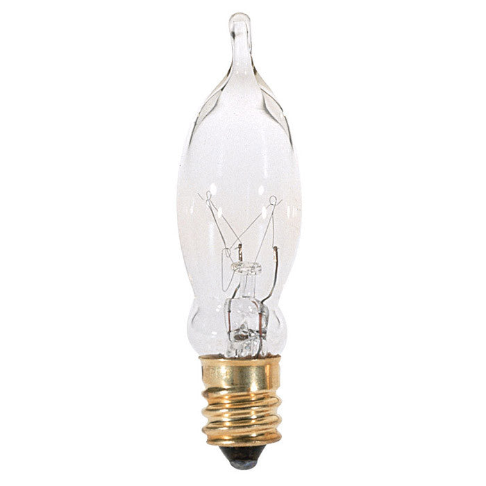 Satco S3241 7.5W 120V CA5 Clear E12 Candelabra Base Incandescent bulb