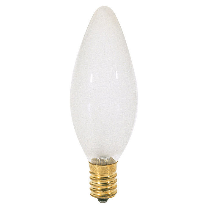 Satco S3380 25W 120V B9.5 Frosted E14 Intermediate Base Incandescent bulb