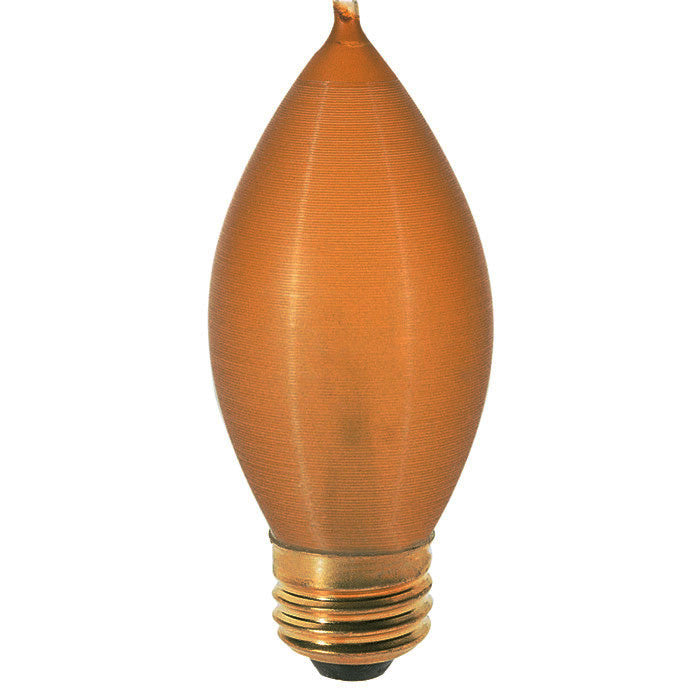 Satco S3416 40W 120V C15 Amber Spun E26 Base Incandescent light bulb