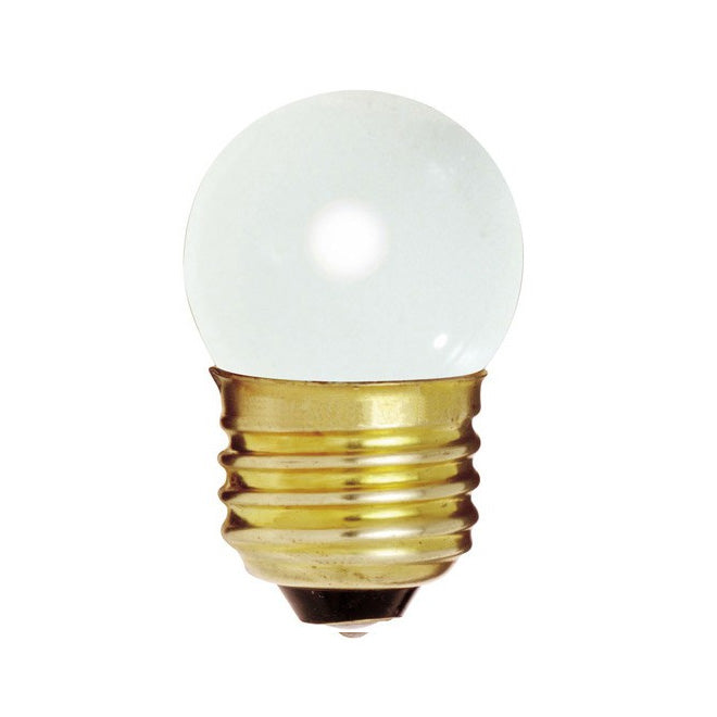 Satco S3607 7.5W 120V S11 Gloss White E26 Base Incandescent - 5 bulbs /PK