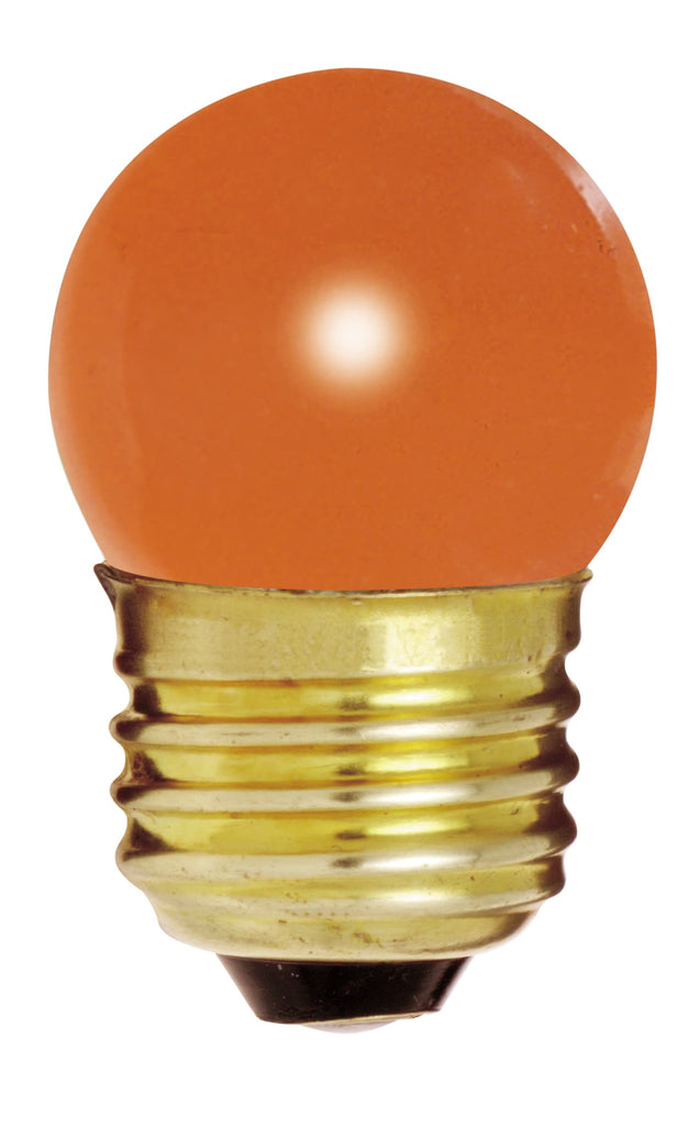 Satco 7.5w S11 Incandescent Ceramic Orange Medium base 120v Bulb