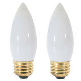 Satco S3738 40W 120V B10.5 White E26 Incandescent light bulb - 2 Pack