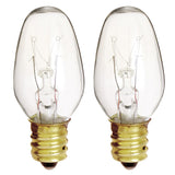 Satco S3797 4W 120V C7 Clear E12 Incandescent bulb - 2 pack