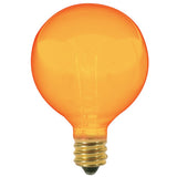 Satco S3836 10W 120V Globe G12.5 Transparent Amber E12 Candelabra Incand. bulb