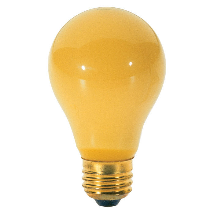 Satco S3938 60W 130V A19 Yellow E26 Medium Base Incandescent bulb