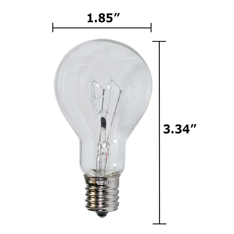 Intermediate Base Satco S4164 40W 130V A15 Clear E17 Intermediate Base Incandescent bulb ...
