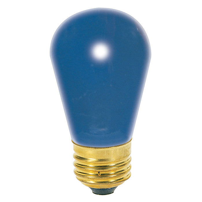Satco S4563 11W 130V S14 Ceramic Blue E26 Base Incandescent bulb
