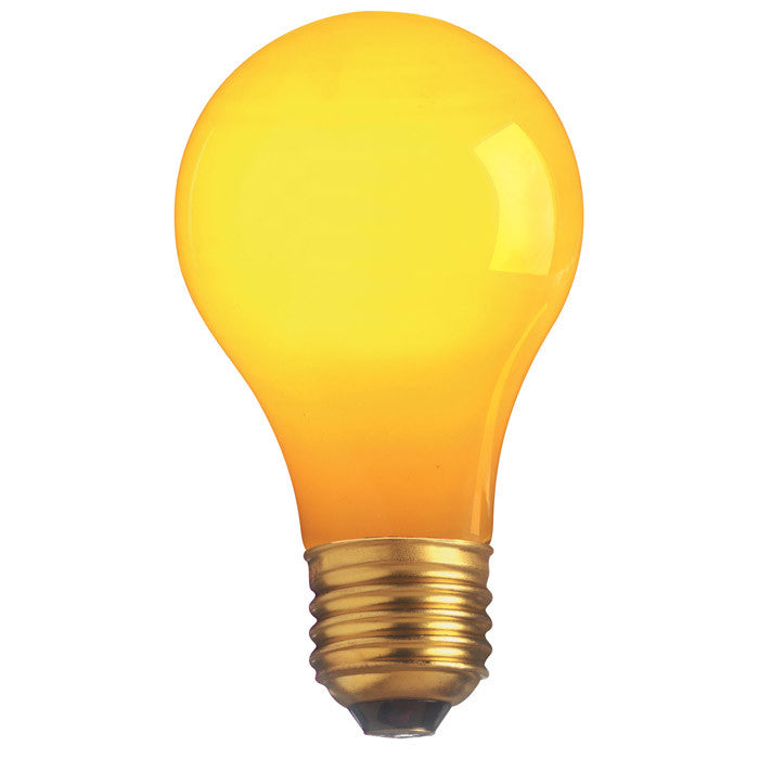 Satco S4983 40W 130V A19 Ceramic Yellow E26 Base Incandescent bulb