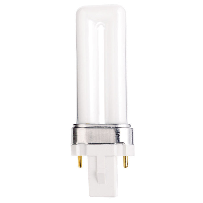 Satco S6700 5W Single Tube 2-Pin G23 Plug-In base 2700K fluorescent bulb