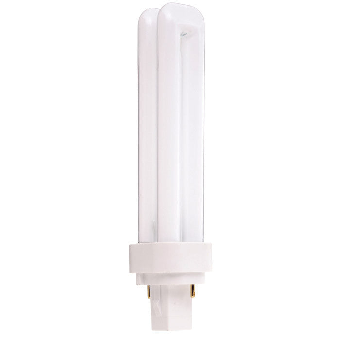 Satco S6724 18W Quad Tube 2-Pin G24D-2 Plug-In base 4100K fluorescent bulb