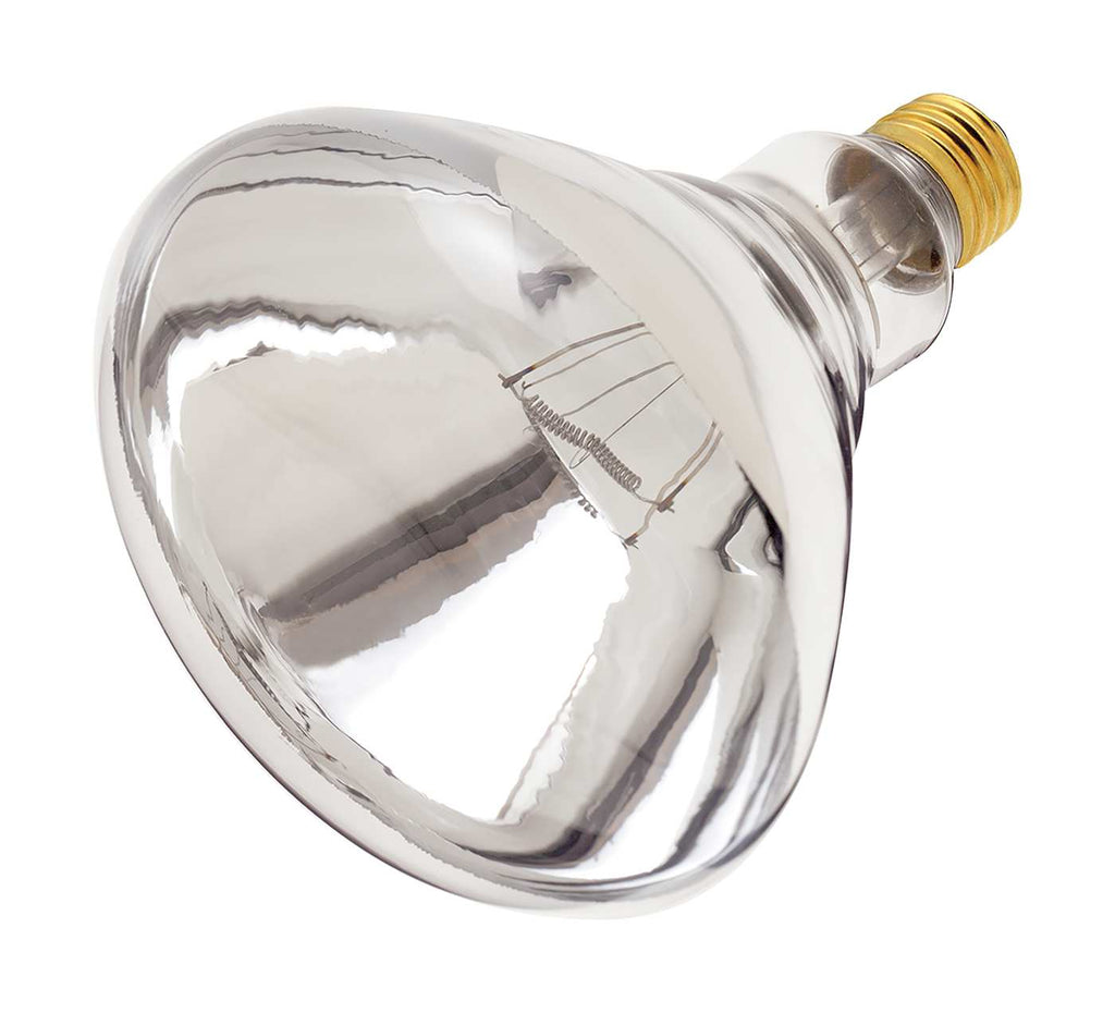 Satco 375w R40 Incandescent Clear Heat Medium base 120v Shatter Proof heat lamp