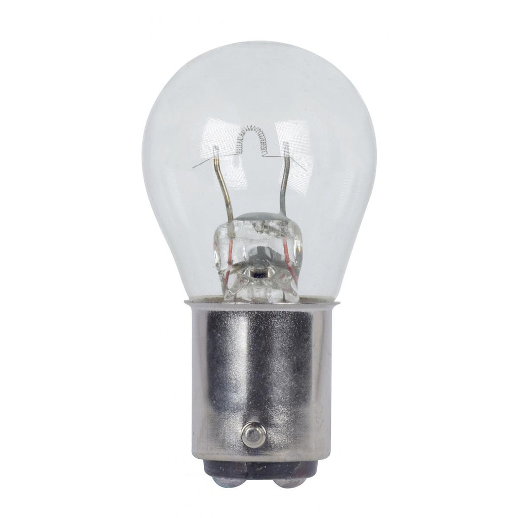 Satco 17.2w S8 miniature BA15d Double Contact base 12.8v Clear Bulb