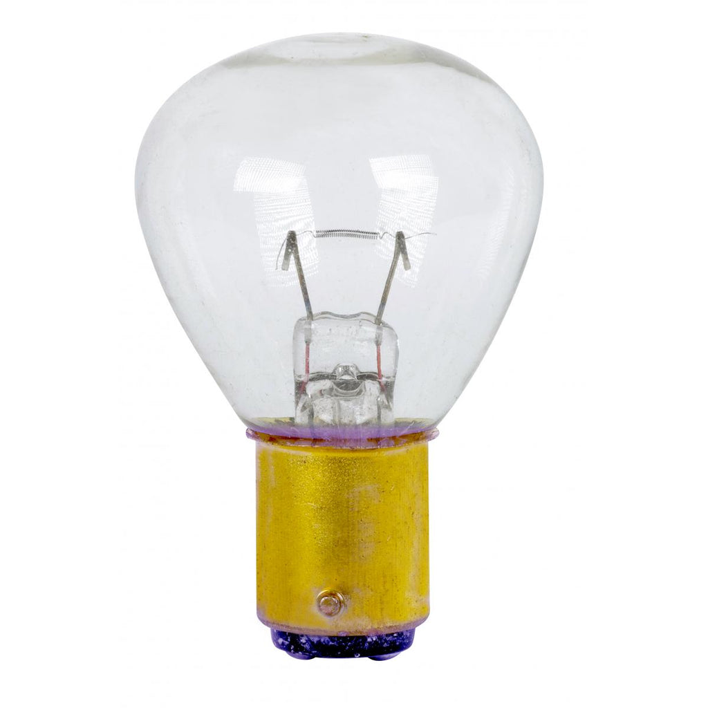 Satco 37.5w RP11 miniature BA15d Double Contact base 12.5v Clear Bulb