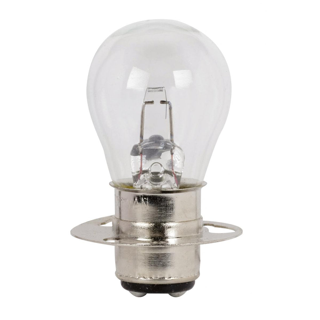 Satco 17.9w S8 miniature Double Contact Pre-focus Flanged base 6.5v Clear Bulb