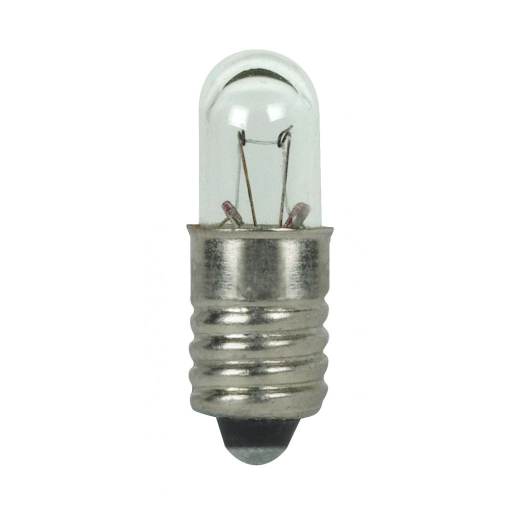 Satco 1.12w T1.75 miniature E5.5 Midget Screw base 28v Clear Bulb