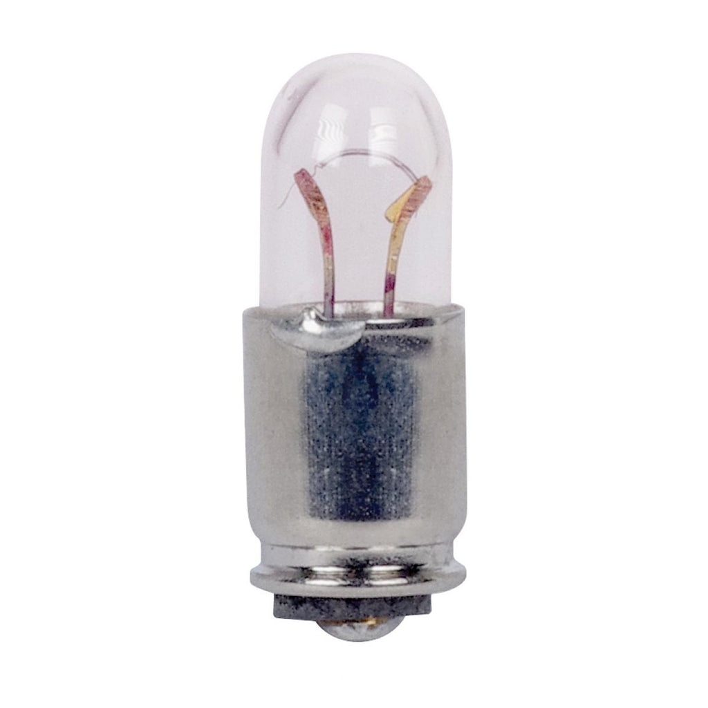 Satco 1.2w T1.75 miniature S5.7s Midget Grooved base 6v Clear Bulb