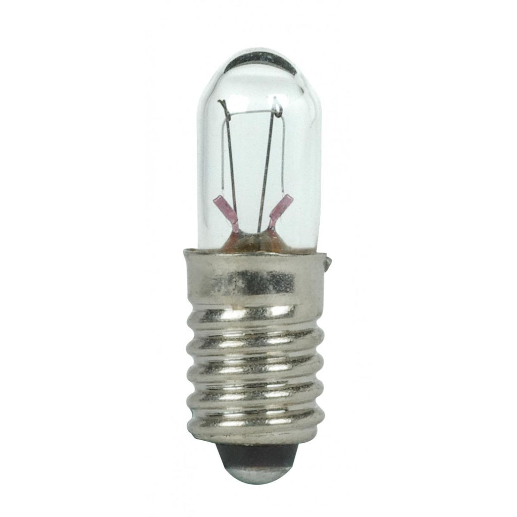 Satco 1.12w T1.75 miniature E5.5 Midget Screw base 28v Clear Bulb