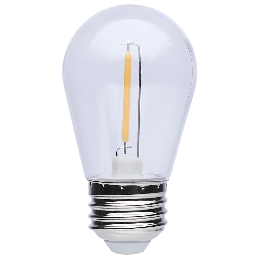 4Pk - Satco S14 LED String Light Replacement Lamp E26 Base 2700K Clear 120v Bulb