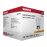 4Pk - Satco S14 LED String Light Replacement Lamp E26 Base 2700K Clear 120v Bulb_2