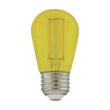 4Pk - 1W S14 LED Filament Yellow Transparent Glass Bulb E26 Base 120v