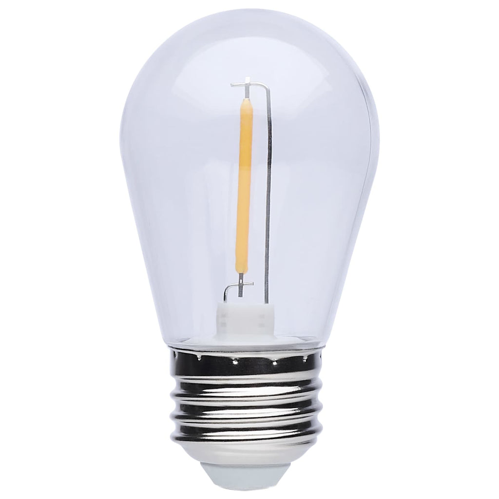 4Pk - Satco S14 LED String Light Replacement Lamp E26 Base 2200K Clear 120v Bulb