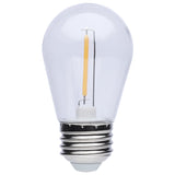 4Pk - Satco S14 LED String Light Replacement Lamp E26 Base 2200K Clear 120v Bulb