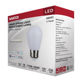 2Pk - Satco 1w S14 LED Smart String Starfish IOT 12v Frosted Replacement Bulb_3