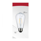2Pk - Satco 2w ST19 LED Replacement String Light E26 Base 2200K 120v Clear Bulb_2