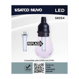 2Pk - Satco 0.5W LED S14 RGBTW Clear Starfish String Light 24V_2