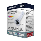 2Pk - Satco 0.5W LED S14 RGBTW Clear Starfish String Light 24V_5