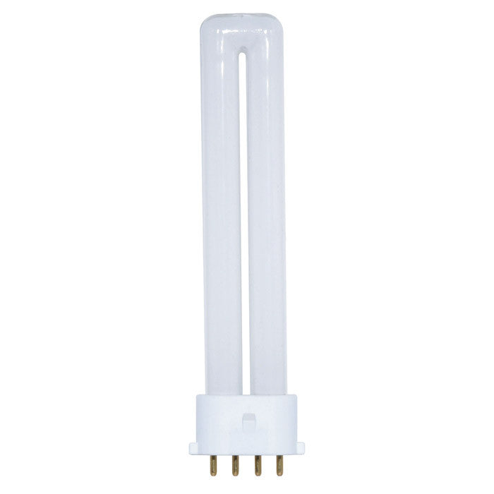 Satco S8364 9W Single Tube 4-Pin 2G7 Plug-In base 2700K fluorescent bulb