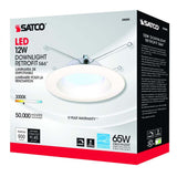 12w LED Downlight Retrofit 5 6-in 3000K Dimmable 120v - BulbAmerica