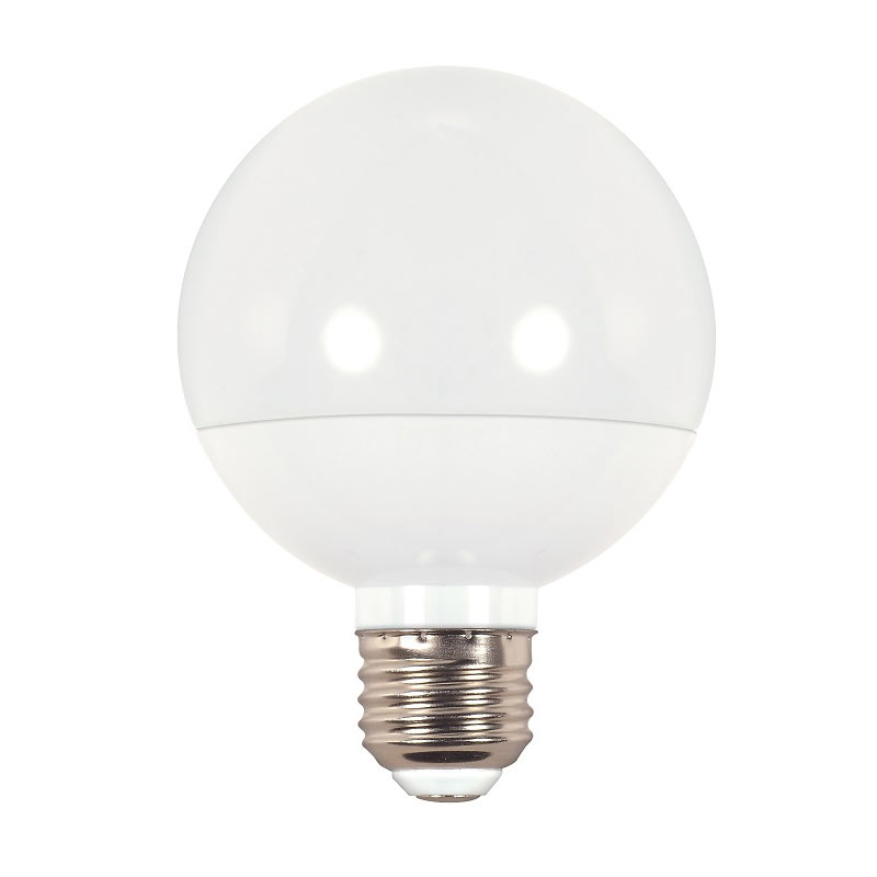 Satco 6w 120v Globe G25 5000k Dimmable E26 Natural Light LED Bulb