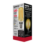 Satco 2.5w T6  E12 LED 120v 2000K 150 lumens Vintage style filament lamps_1