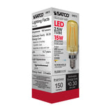 Satco 2.5w T6  E12 LED 120v 2000K 150 lumens Vintage style filament lamps - BulbAmerica
