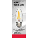 Satco 5.5w B11 LED Filament E26 Base 2700K 120v Candle Light Bulb - 60w equiv - BulbAmerica
