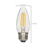 Satco 5.5w B11 LED Filament E26 Base 2700K 120v Candle Light Bulb - 60w equiv_6