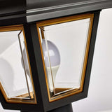 13'' Coach Post Top Lantern w/ Finial Beveled Acrylic Panels Black Finish_1