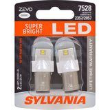 2-PK SYLVANIA ZEVO 7528 White LED Automotive Bulb