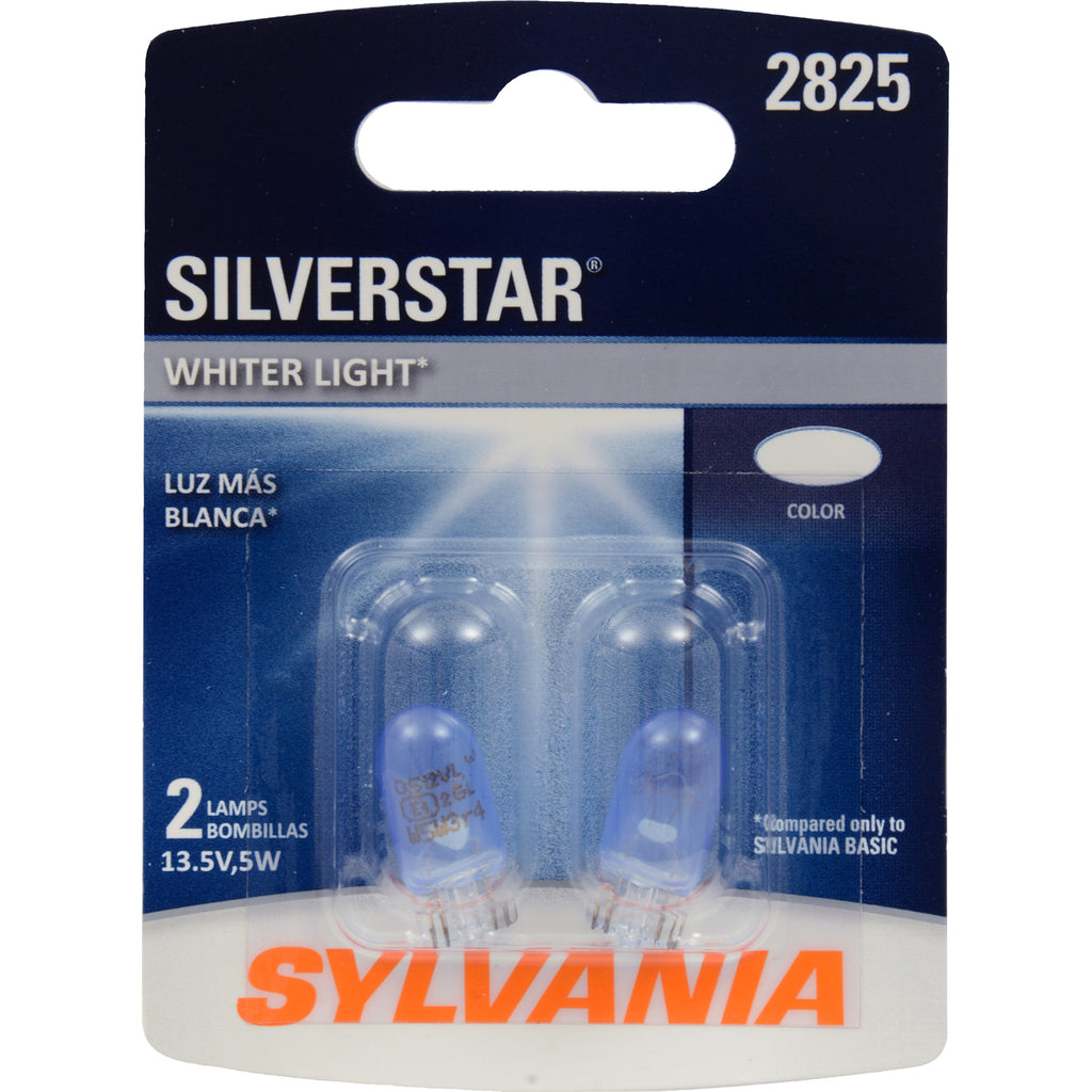 2Pk Sylvania 2825 5w 12v SilverStar License Plate Automotive Light Bulb