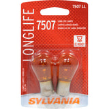 2Pk Sylvania 7507 21w 12v Long Life Automotive Miniature Light Bulb